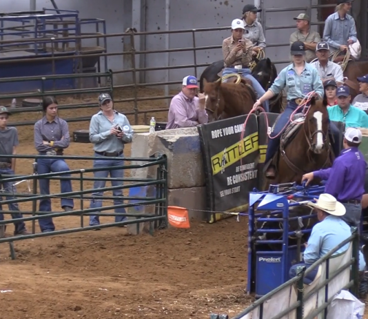 Hali Wins 2nd in 19 & Under at Joe Beaver’s Easter Roping